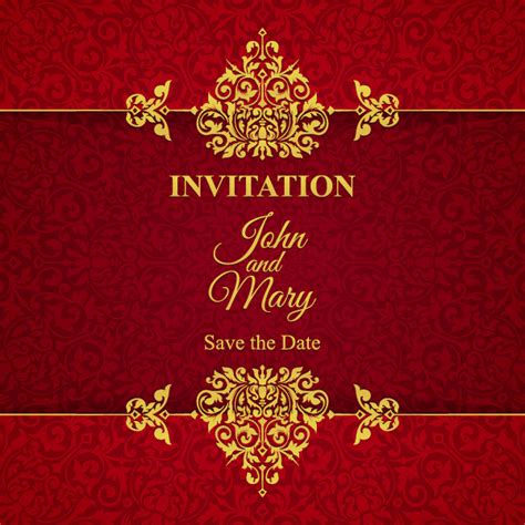 red invitation template